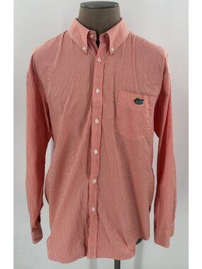 Colony Florida Gators Orange White Check Button Down Shirt Mens XL UF